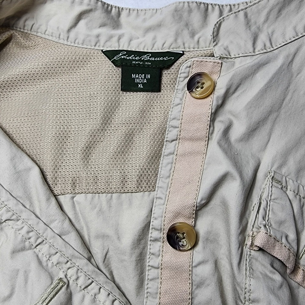 Eddie Bauer Womens Utility Jacket Cotton Lightweight Gorpcore Hiking Neutral XL - Picture 7 of 16